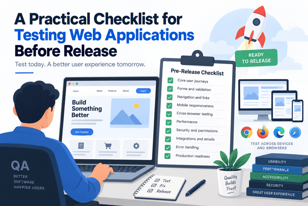 A Practical Checklist for Testing Web Applications Before Release Testing Checlist