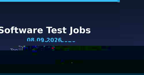 Software Testing Jobs - 09/08/2026